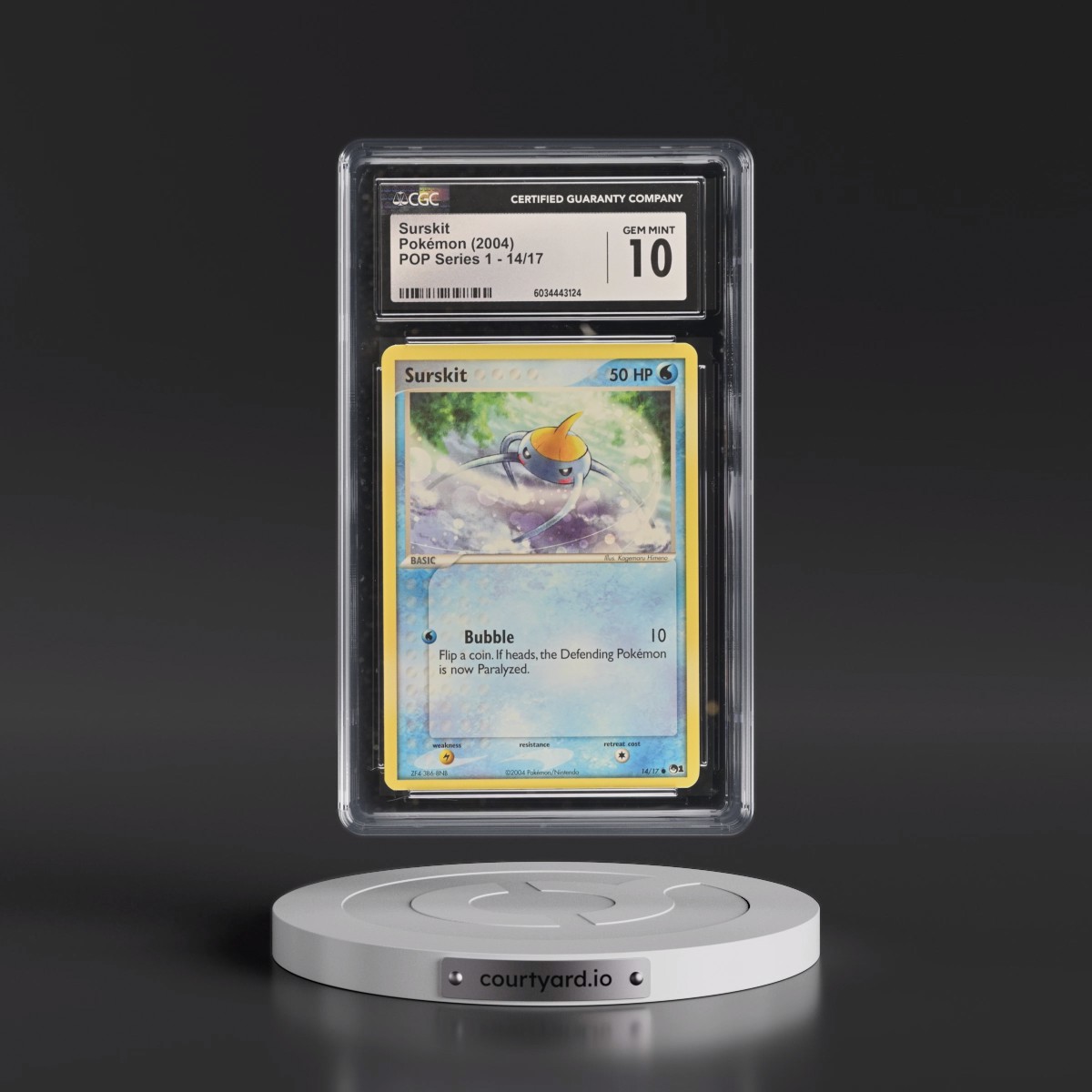 2004 POP Series 1 #14/17 Surskit (CGC 10 GEM MINT)