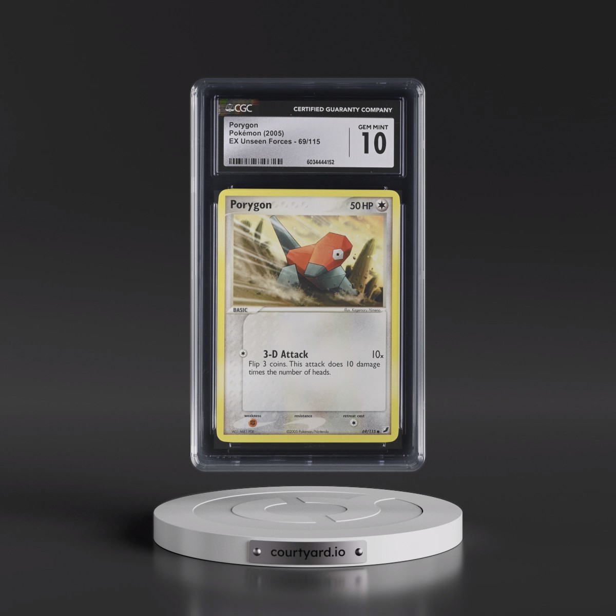 2005 EX Unseen Forces #69/115 Porygon (CGC 10 GEM MINT)
