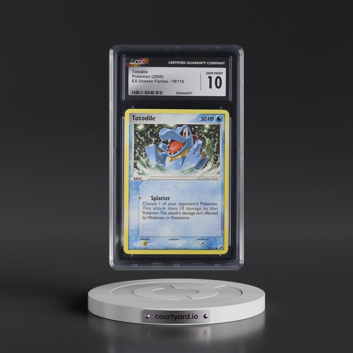 2005 EX Unseen Forces #78/115 Totodile (CGC 10 GEM MINT)