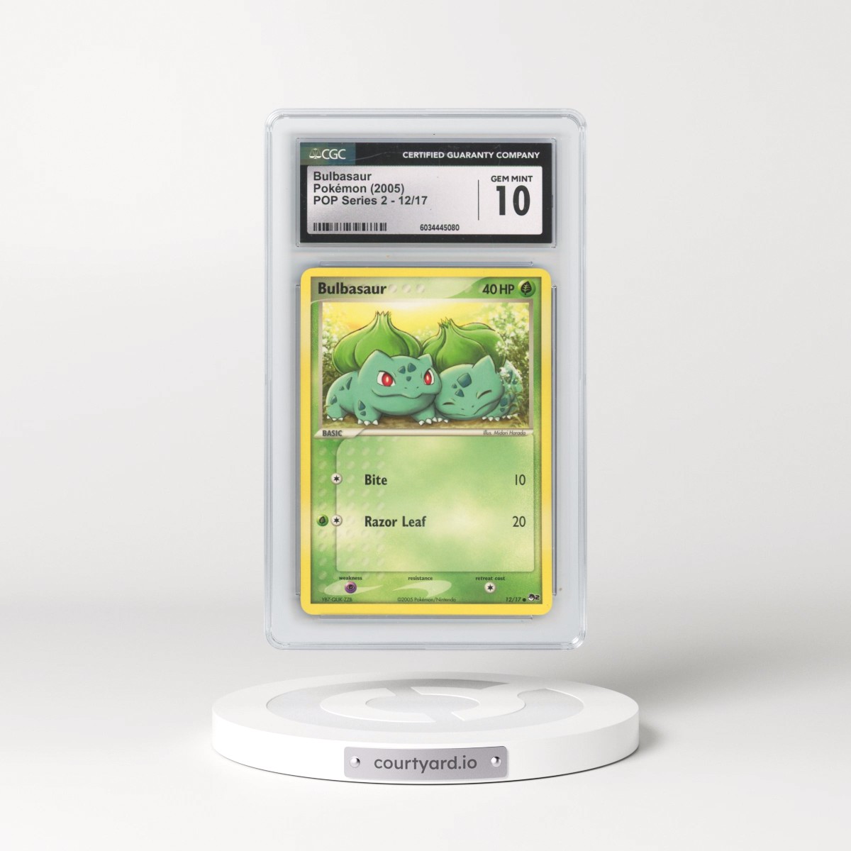 2005 POP Series 2 #12/17 Bulbasaur (CGC 10 GEM MINT)