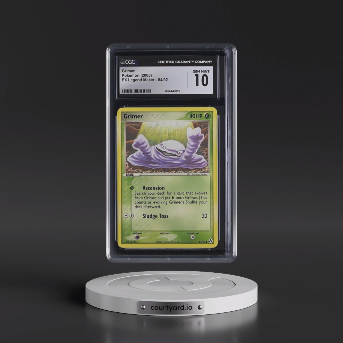 2006 EX Legend Maker #54/92 Grimer (CGC 10 GEM MINT)