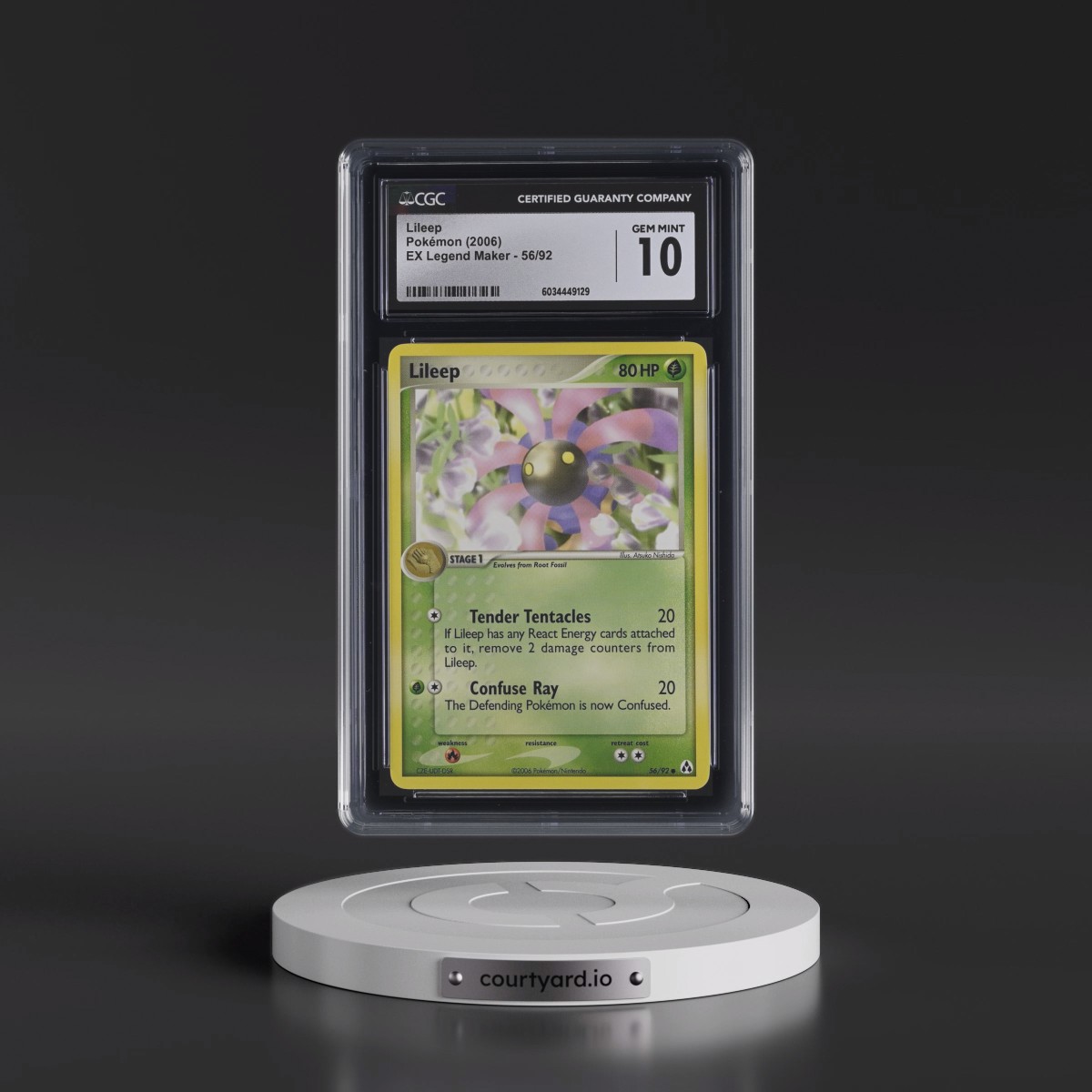 2006 EX Legend Maker #56/92 Lileep (CGC 10 GEM MINT)