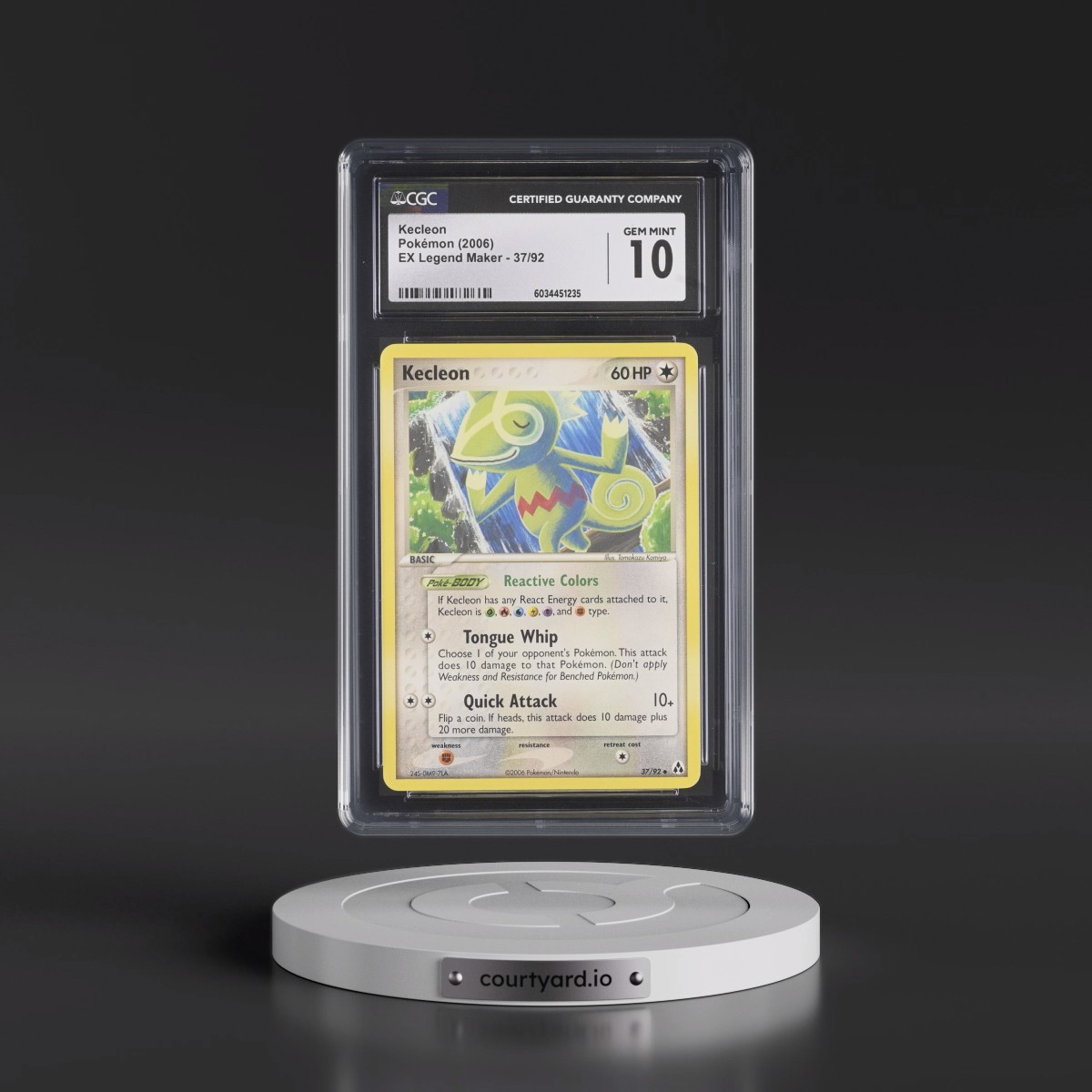 2006 EX Legend Maker #37/92 Kecleon (CGC 10 GEM MINT)