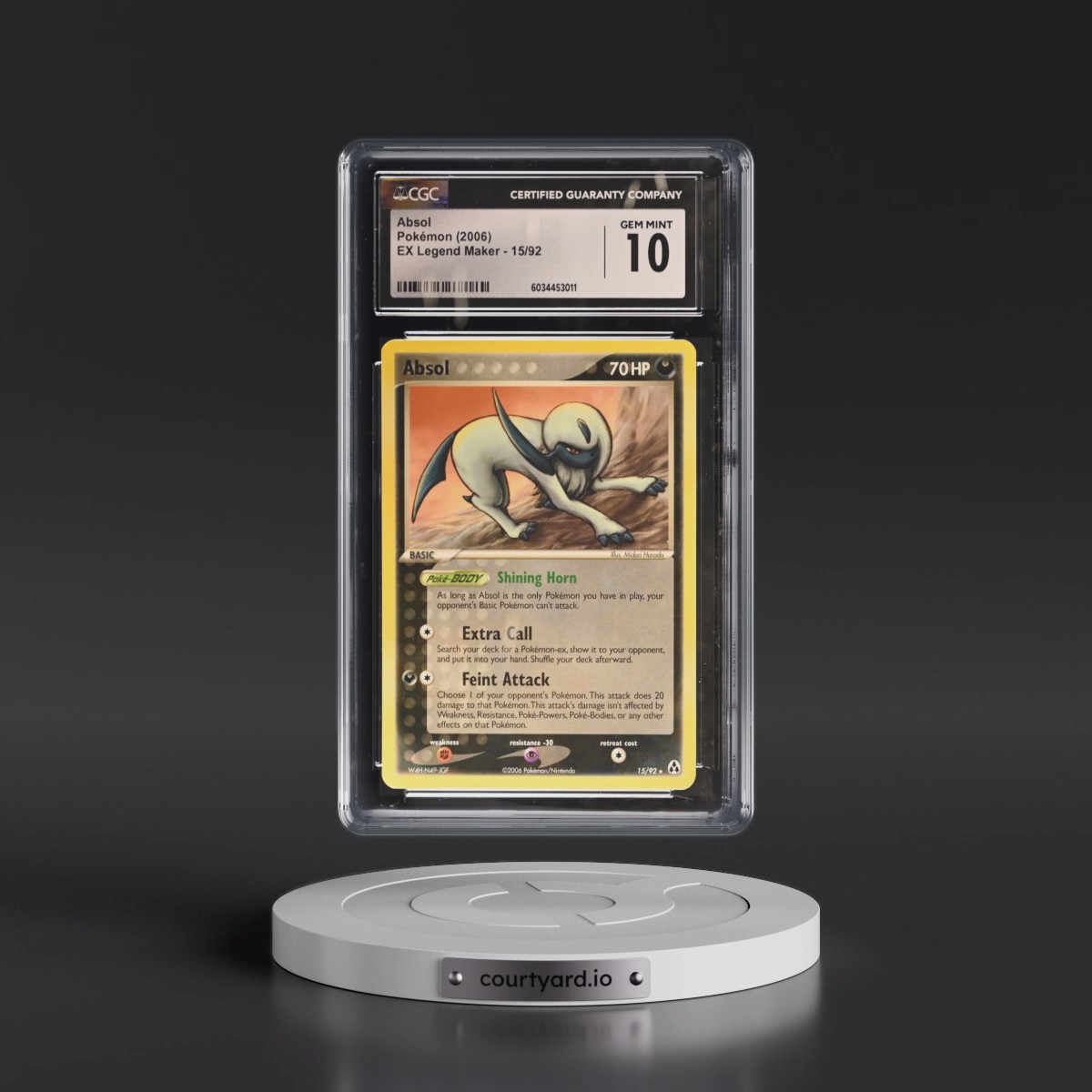 2006 EX Legend Maker #15/92 Absol (CGC 10 GEM MINT)