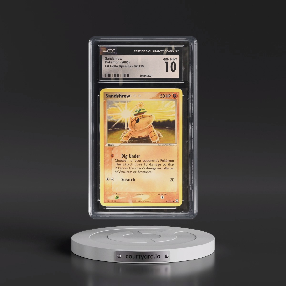 2005 EX Delta Species #82/113 Sandshrew (CGC 10 GEM MINT)