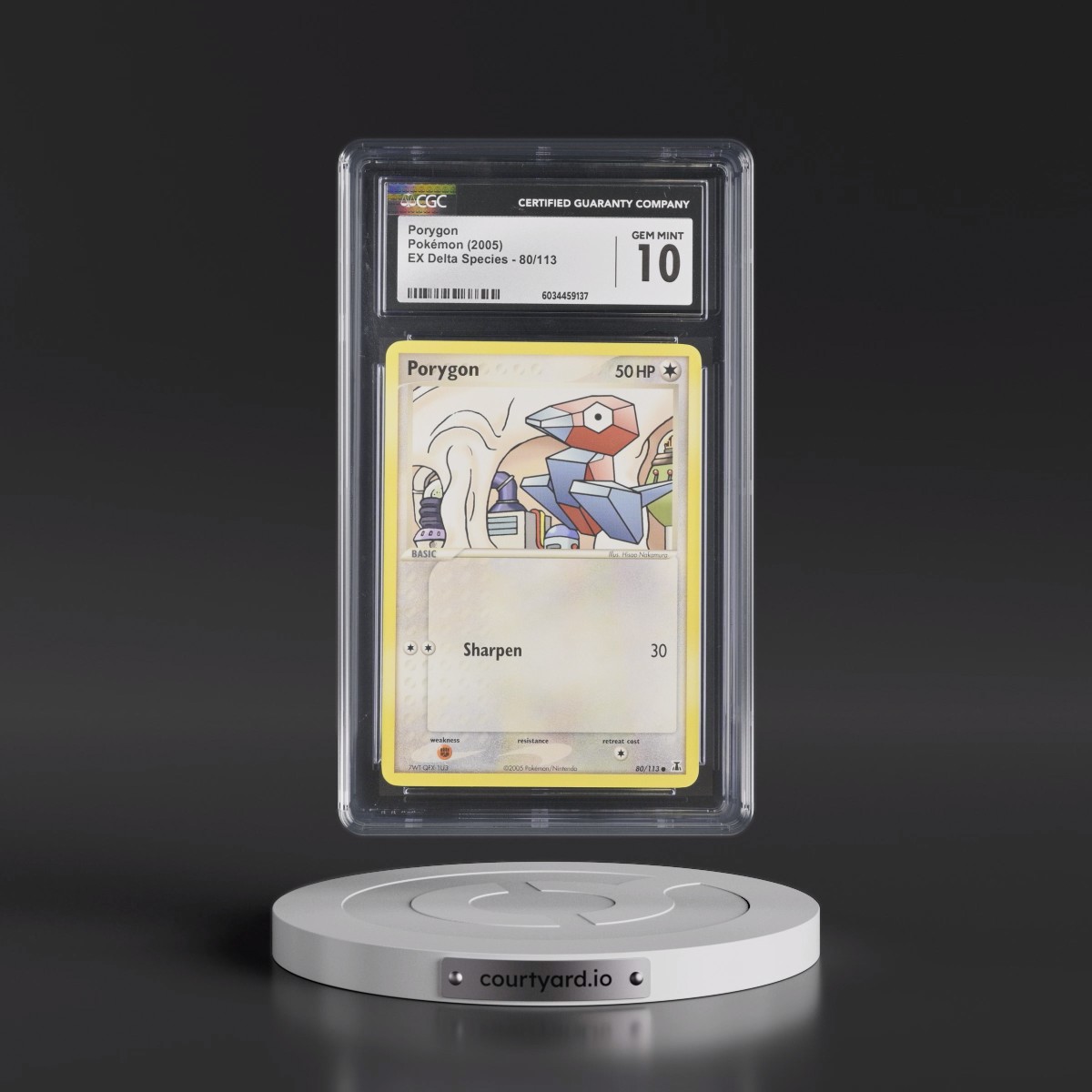2005 EX Delta Species #80/113 Porygon (CGC 10 GEM MINT)