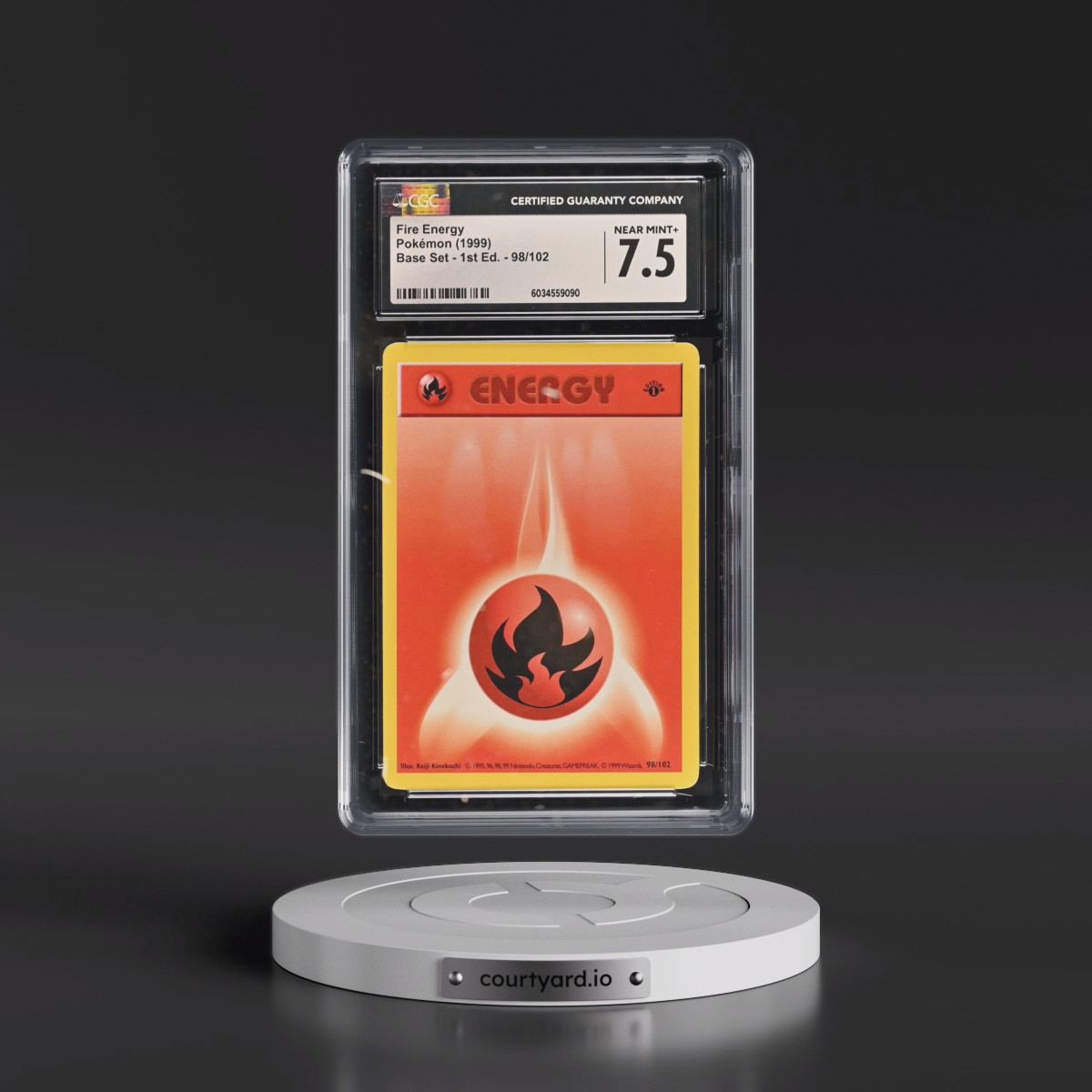 1999 Base Set #98/102 Fire Energy - 1st Edition 1st Edition (CGC 7.5 NM+)