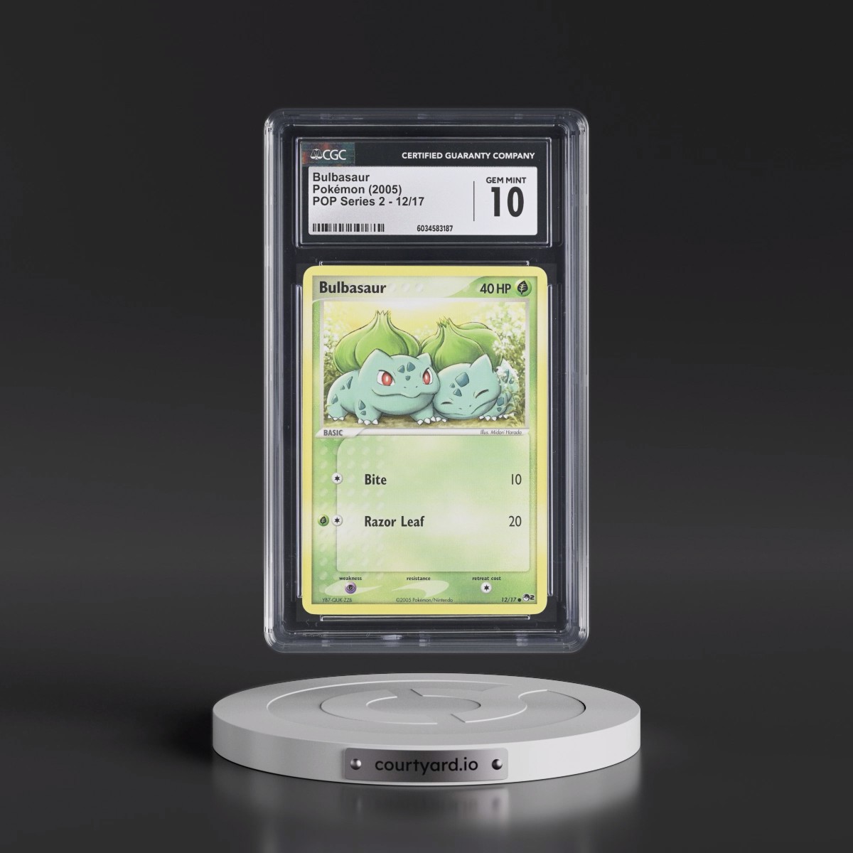 2005 POP Series 2 #12/17 Bulbasaur (CGC 10 GEM MINT)