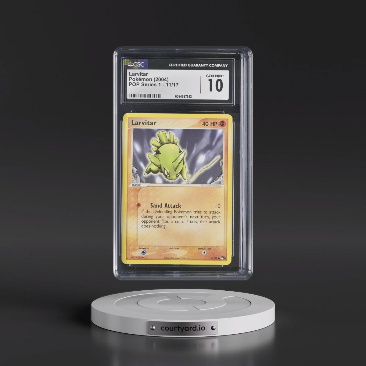 2004 POP Series 1 #11/17 Larvitar (CGC 10 GEM MINT)