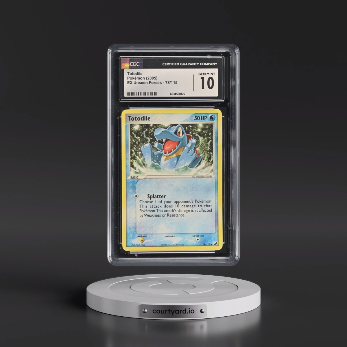 2005 EX Unseen Forces #78/115 Totodile (CGC 10 GEM MINT)