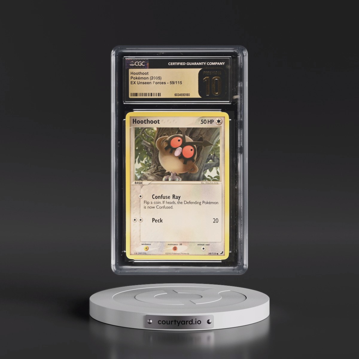 2005 EX Unseen Forces #59/115 Hoothoot (CGC 10 PRISTINE)