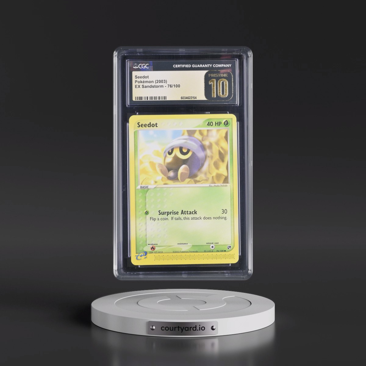 2003 EX Sandstorm (2003 Copyright, w/ "e" Symbol) #76/100 Seedot (CGC 10 PRISTINE)