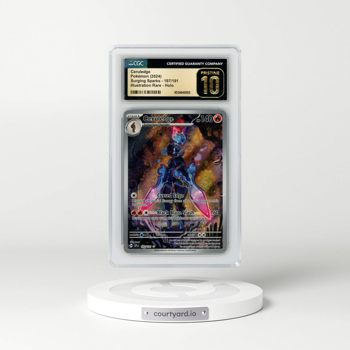 2024 Surging Sparks - SSP EN #197/191 Ceruledge - Illustration Rare Holo (CGC 10 PRISTINE)