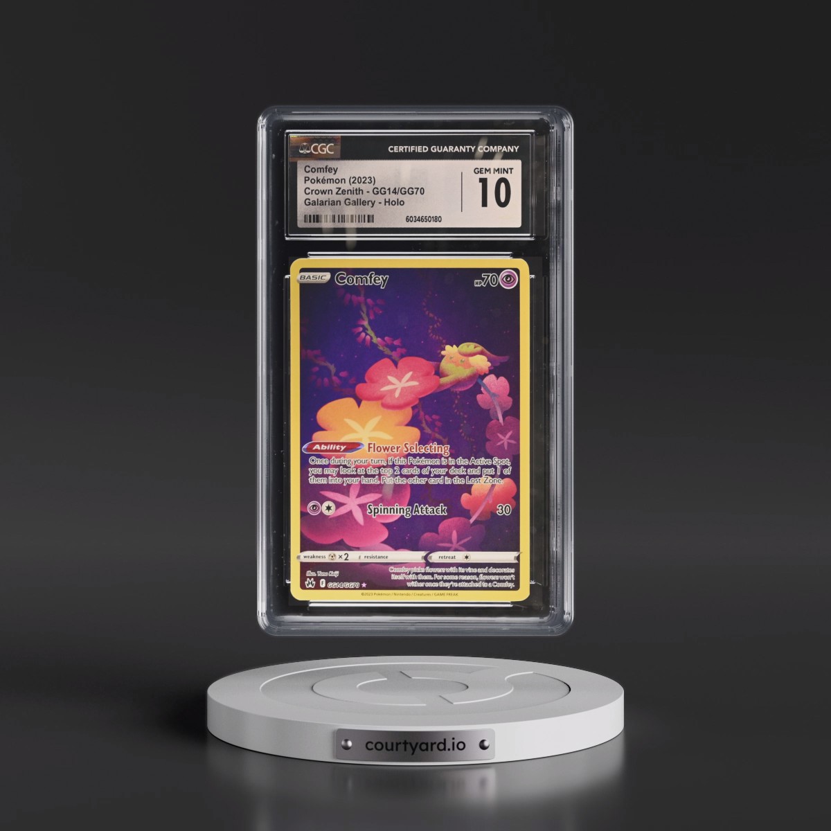 2023 Crown Zenith #GG14/GG70 Comfey - Galarian Gallery Holo (CGC 10 GEM MINT)