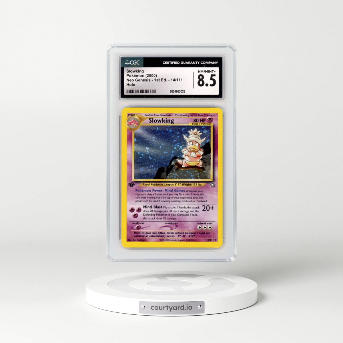 2000 Neo Genesis #14/111 Slowking - 1st Edition Holo (CGC 8.5 NM-MT+)