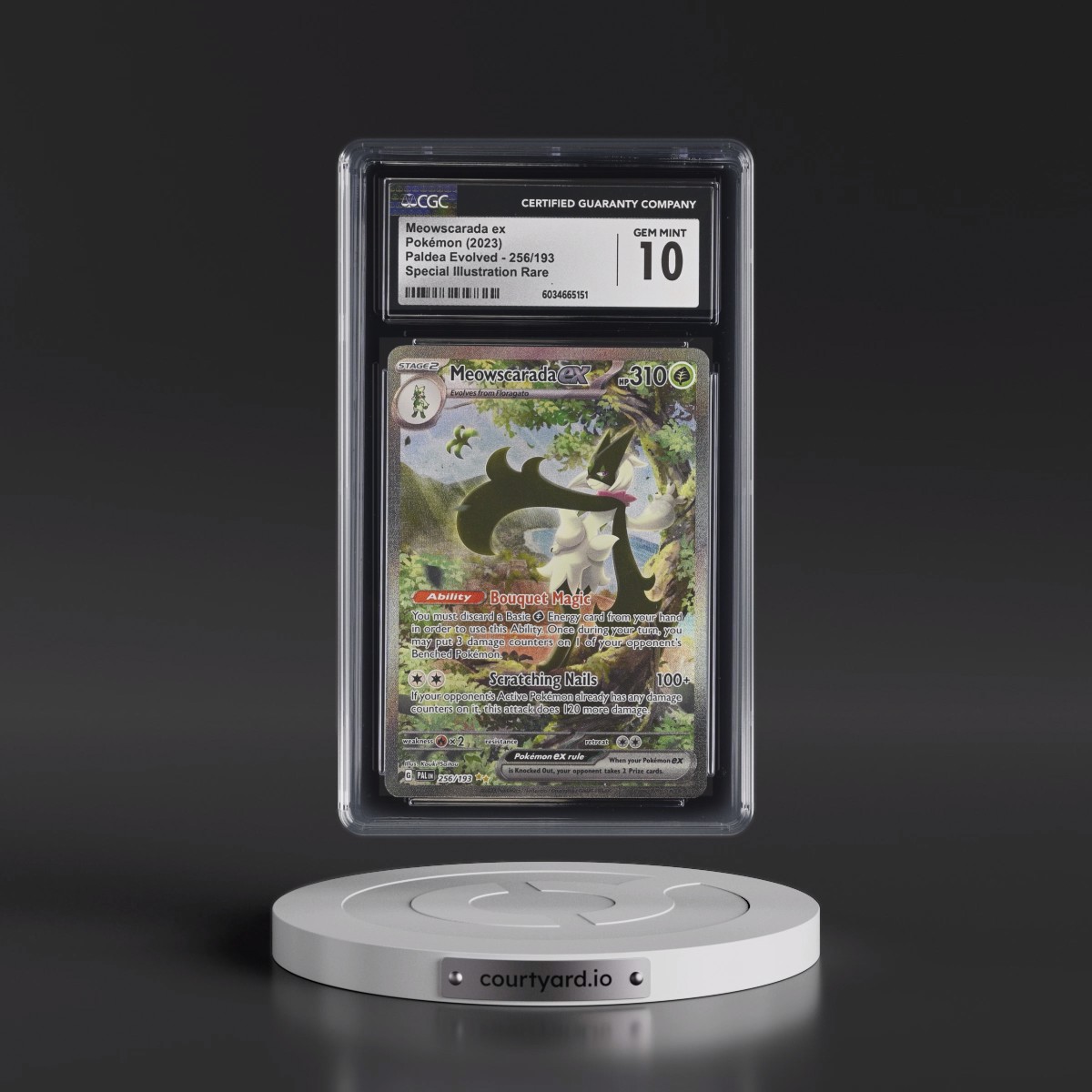 2023 Paldea Evolved - PAL EN #256/193 Meowscarada ex - Special Illustration Rare (Holo) (CGC 10 GEM MINT)