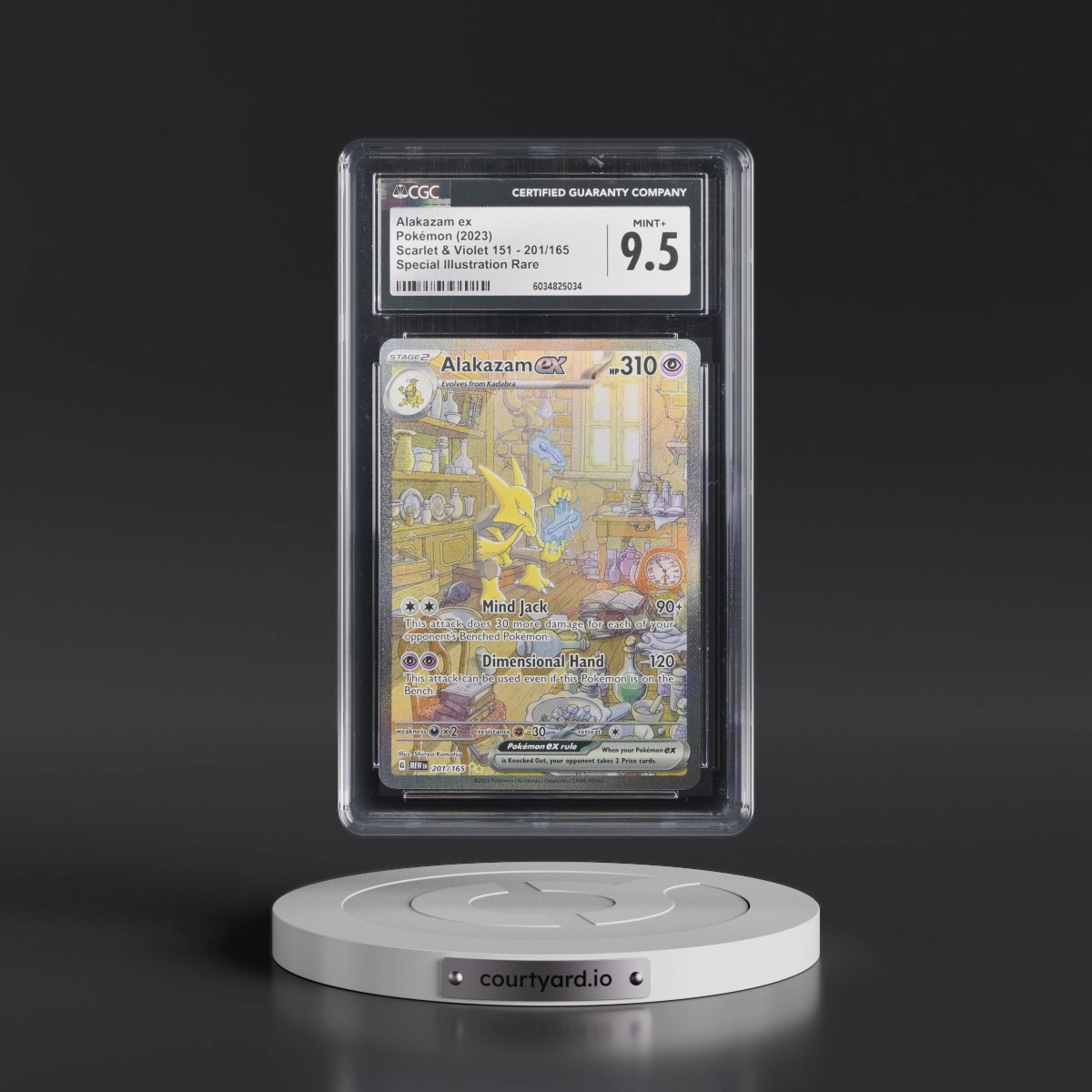 2023 Scarlet & Violet 151 - MEW EN #201/165 Alakazam ex - Special Illustration Rare (Holo) (CGC 9.5 MINT+)