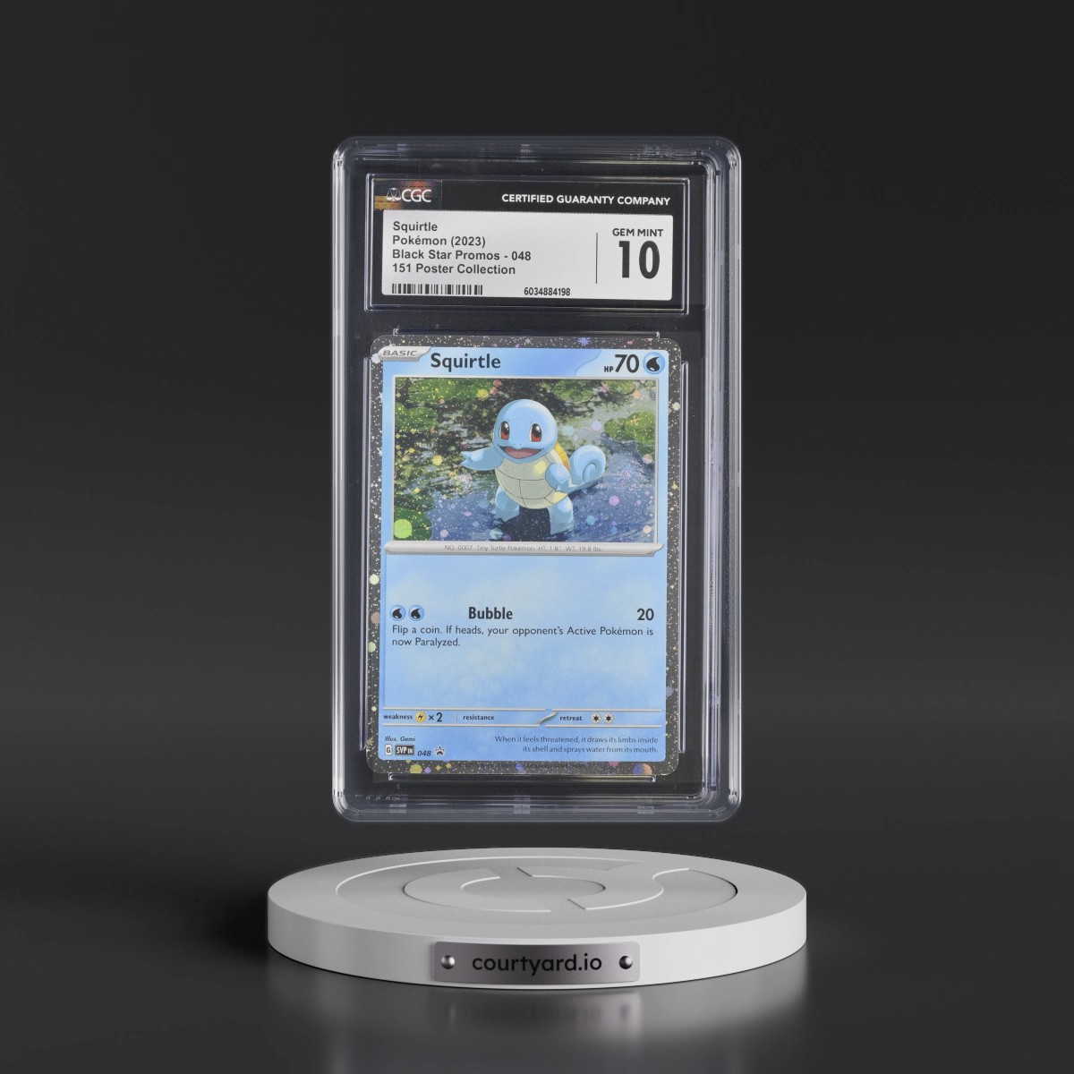 2023 Black Star Promos - Scarlet & Violet SVP EN #048 Squirtle - 151 Poster Collection (Cosmos Holo) (CGC 10 GEM MINT)