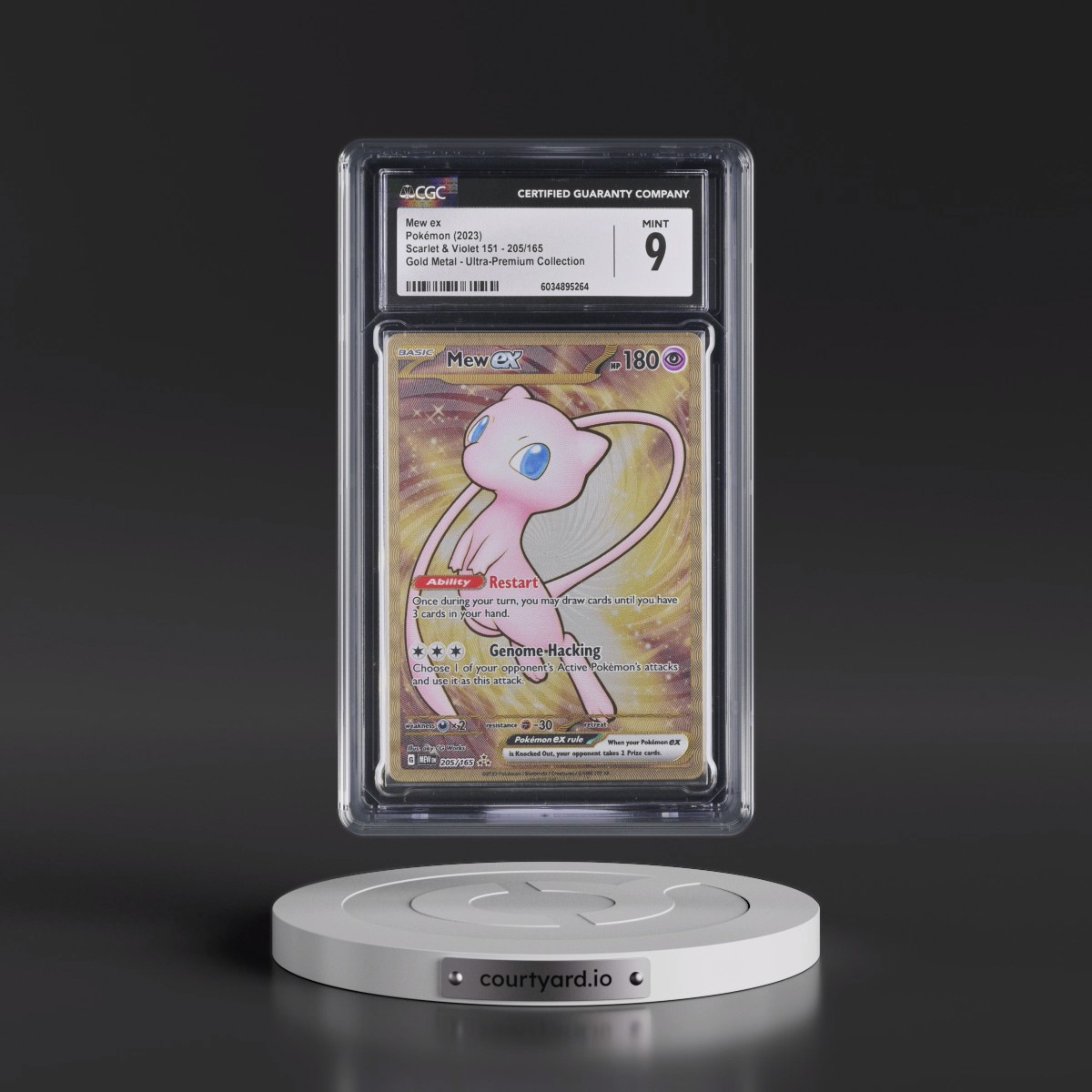 2023 Scarlet & Violet 151 - MEW EN #205/165 Mew ex - Hyper Rare Holo (CGC 9 MINT)