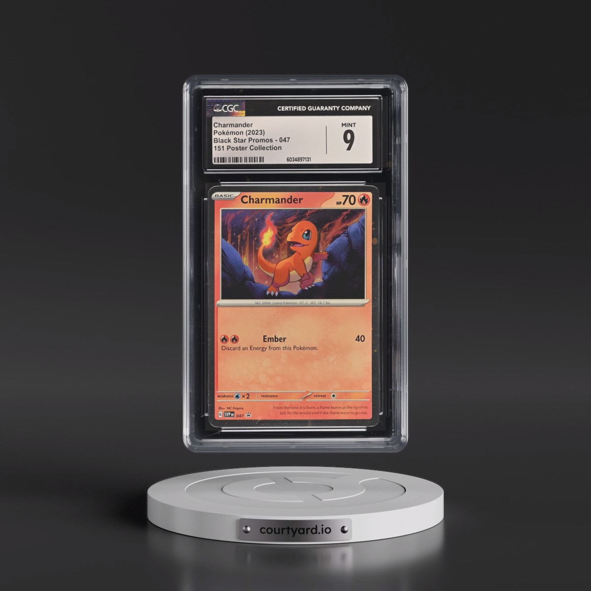 2023 Black Star Promos - Scarlet & Violet SVP EN #047 Charmander - 151 Poster Collection (Cosmos Holo) (CGC 9 MINT)