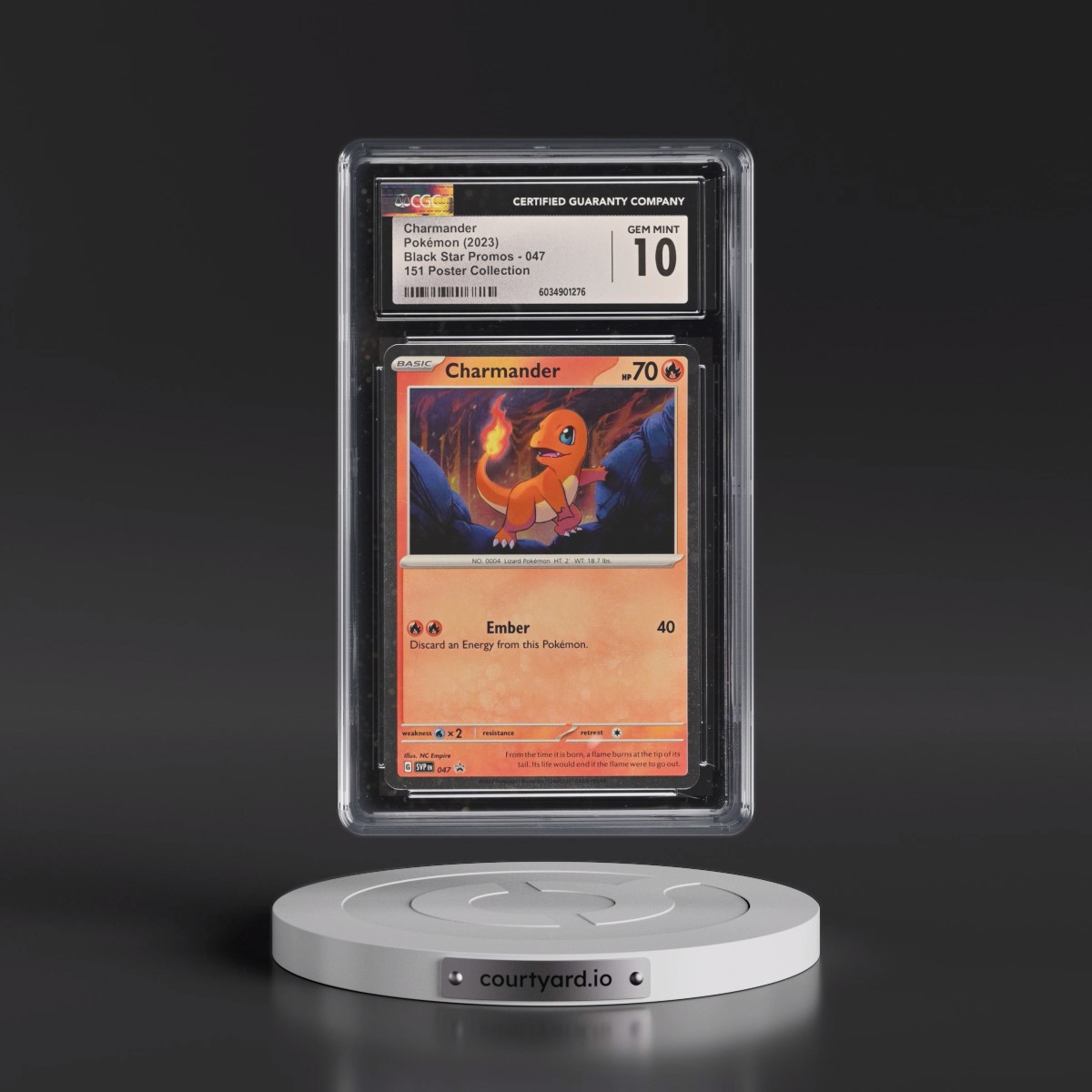 2023 Black Star Promos - Scarlet & Violet SVP EN #047 Charmander - 151 Poster Collection (Cosmos Holo) (CGC 10 GEM MINT)