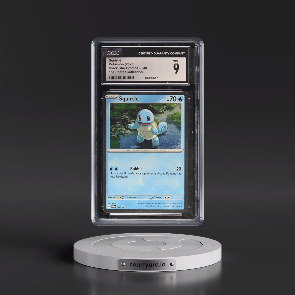 2023 Black Star Promos - Scarlet & Violet SVP EN #048 Squirtle - 151 Poster Collection (Cosmos Holo) (CGC 9 MINT)