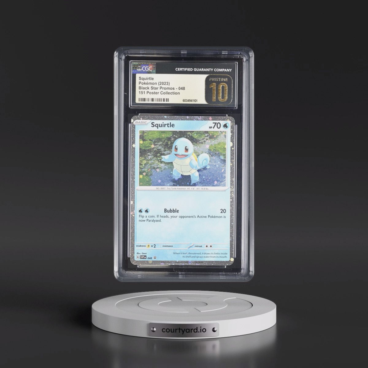 2023 Black Star Promos - Scarlet & Violet SVP EN #048 Squirtle - 151 Poster Collection (Cosmos Holo) (CGC 10 PRISTINE)