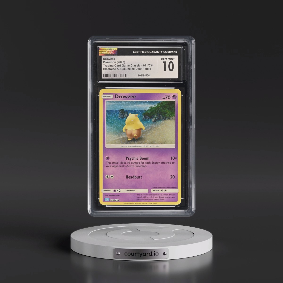 2023 Trading Card Game Classic - CLV, CLC, CLB Drowzee - Blastoise & Suicune ex Deck - CLB Holo #011/034 CGC 10
