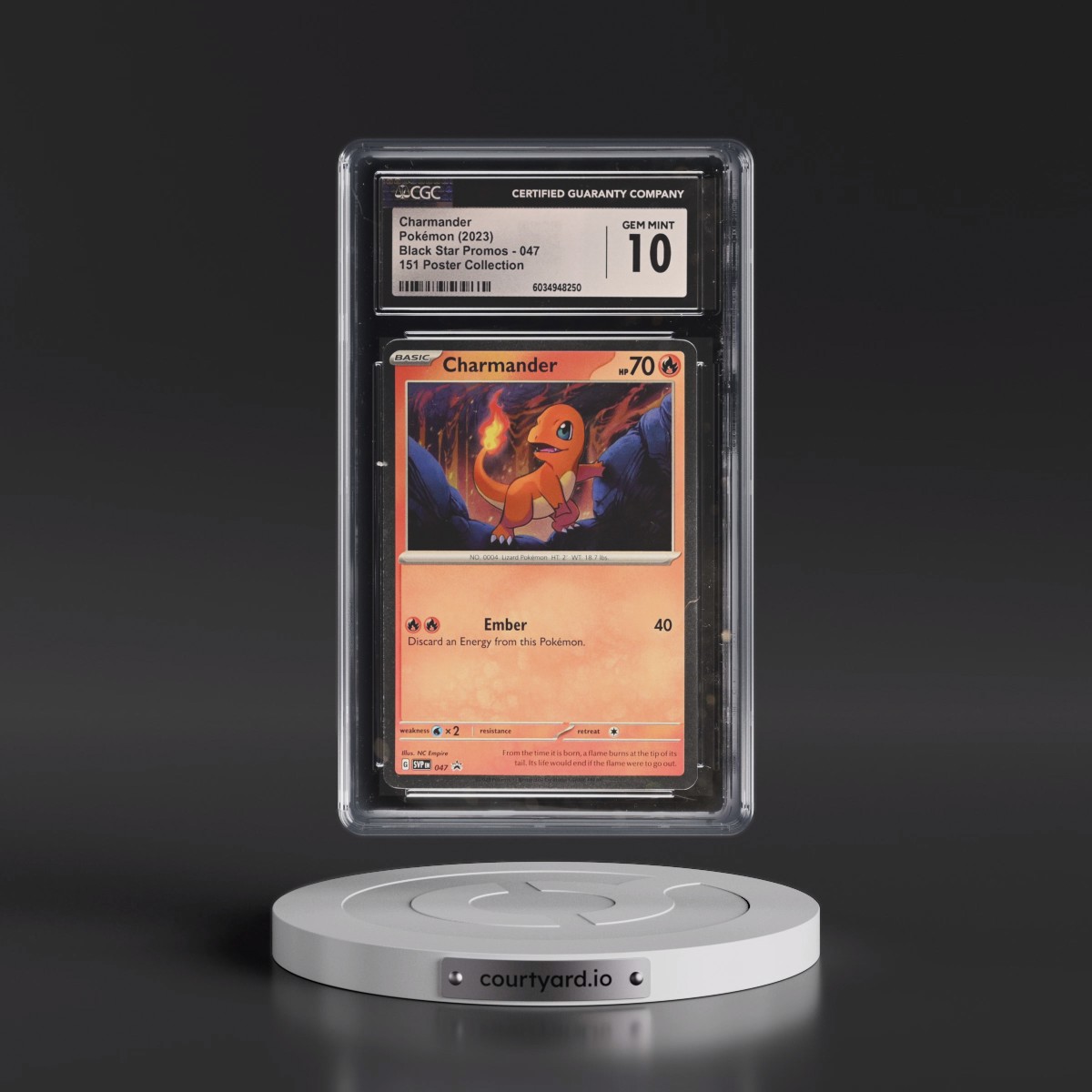 2023 Black Star Promos - Scarlet & Violet SVP EN #047 Charmander - 151 Poster Collection (Cosmos Holo) (CGC 10 GEM MINT)