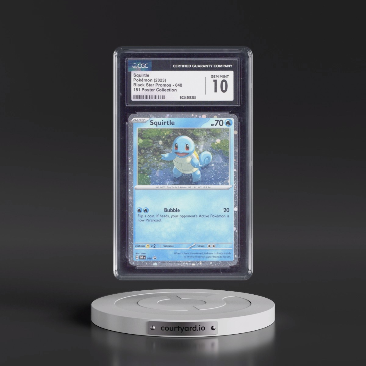 2023 Black Star Promos - Scarlet & Violet SVP EN #048 Squirtle - 151 Poster Collection (Cosmos Holo) (CGC 10 GEM MINT)