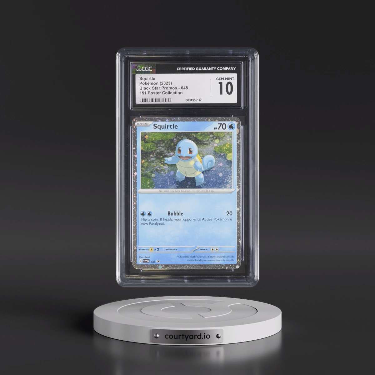 2023 Black Star Promos - Scarlet & Violet SVP EN #048 Squirtle - 151 Poster Collection (Cosmos Holo) (CGC 10 GEM MINT)