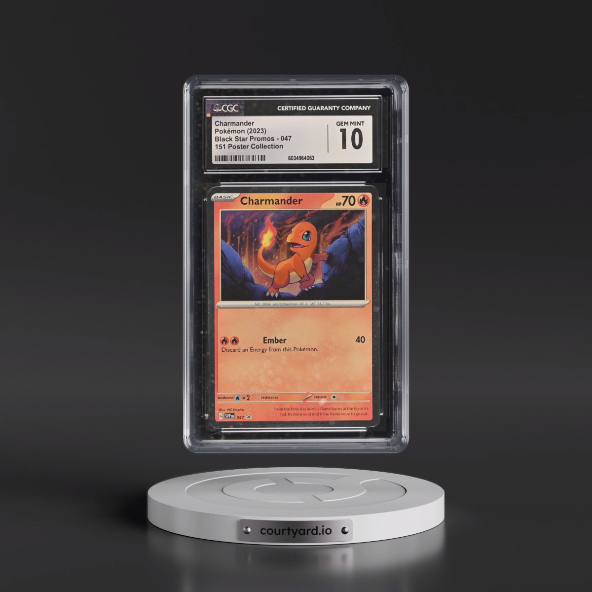 2023 Black Star Promos - Scarlet & Violet SVP EN #047 Charmander - 151 Poster Collection (Cosmos Holo) (CGC 10 GEM MINT)