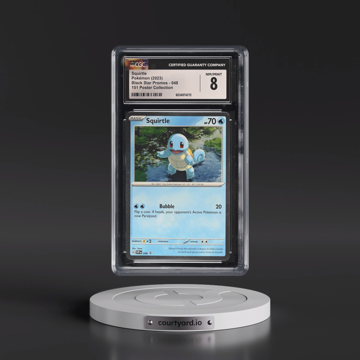 2023 Black Star Promos - Scarlet & Violet SVP EN #048 Squirtle - 151 Poster Collection (Cosmos Holo) (CGC 8 NM-MT)