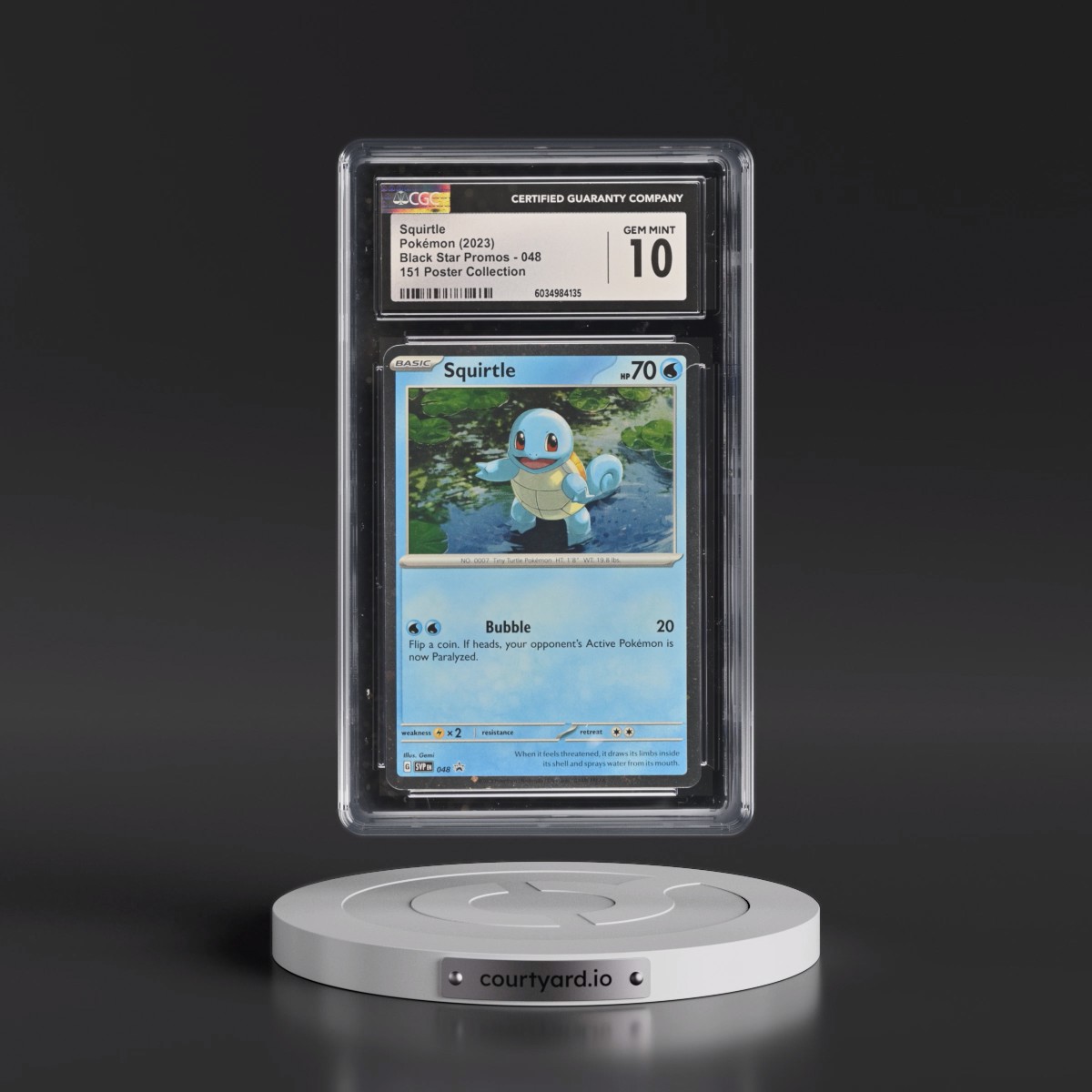 2023 Black Star Promos - Scarlet & Violet SVP EN Squirtle - 151 Poster Collection (Cosmos Holo) #048 CGC 10