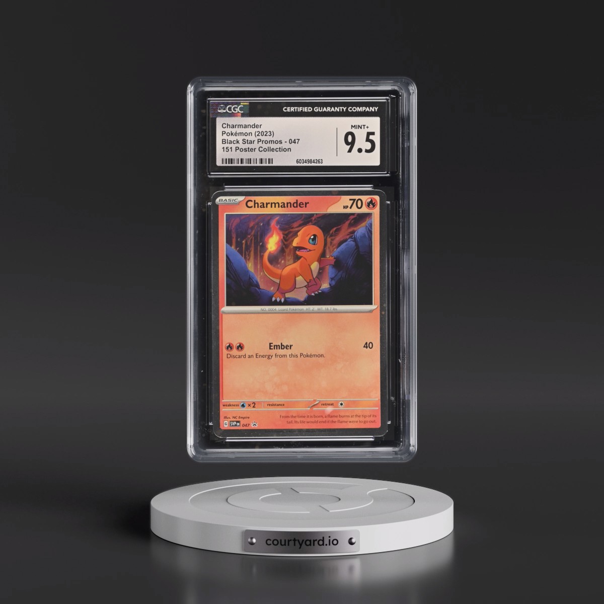 2023 Black Star Promos - Scarlet & Violet SVP EN Charmander - 151 Poster Collection (Cosmos Holo) #047 CGC 9.5