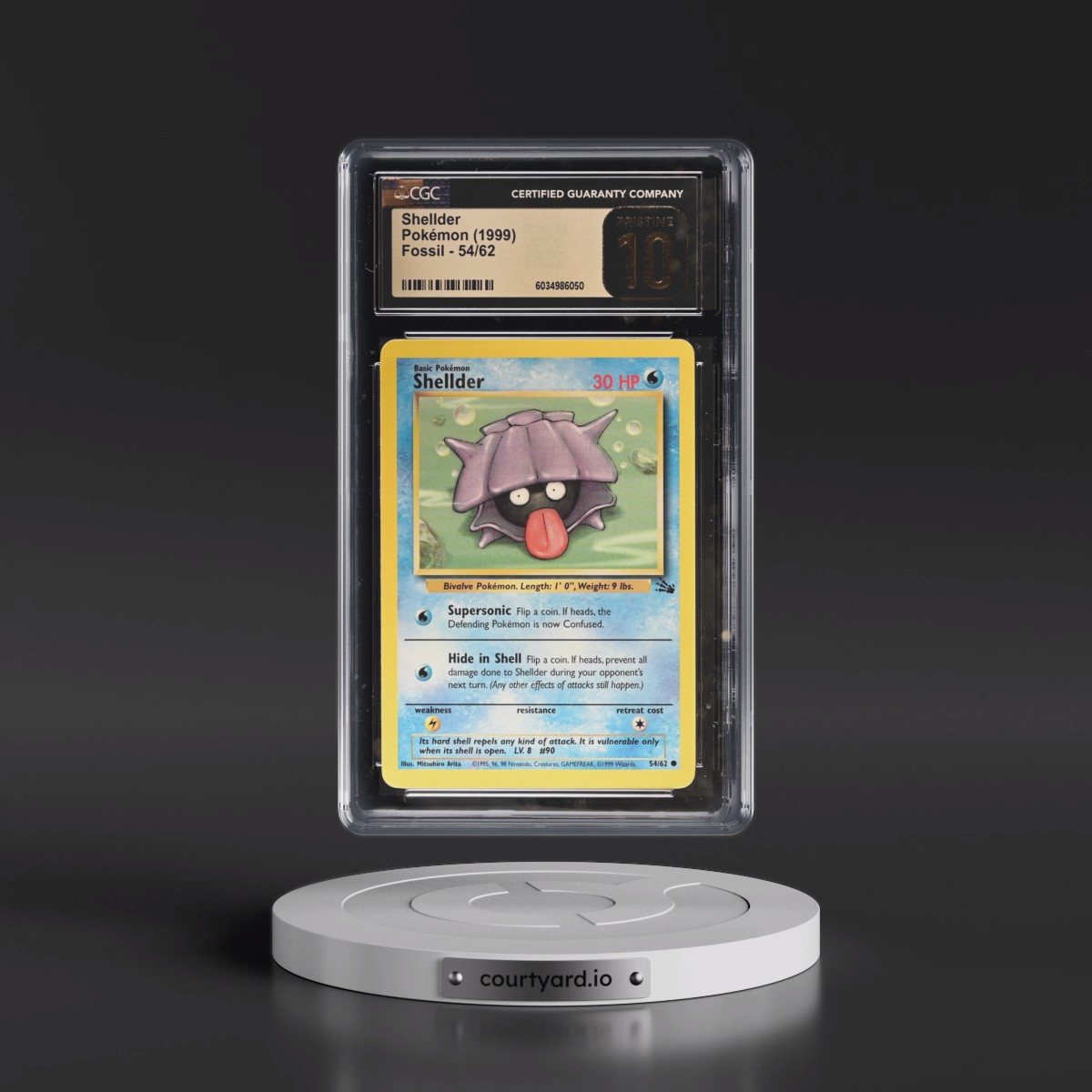 1999 Fossil #54/62 Shellder (CGC 10 PRISTINE)