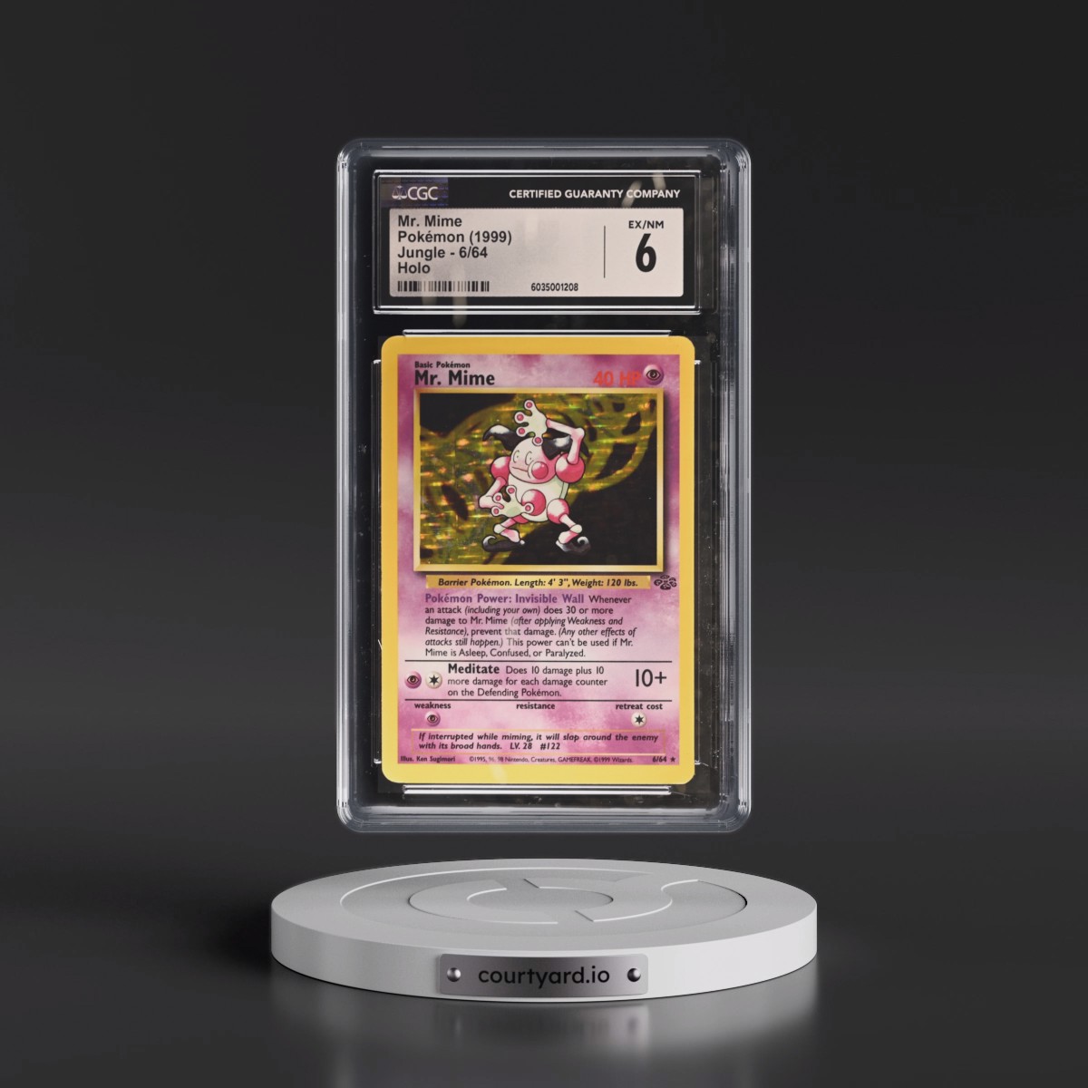 1999 Jungle #6/64 Mr. Mime - Holo (CGC 6 EX-NM)