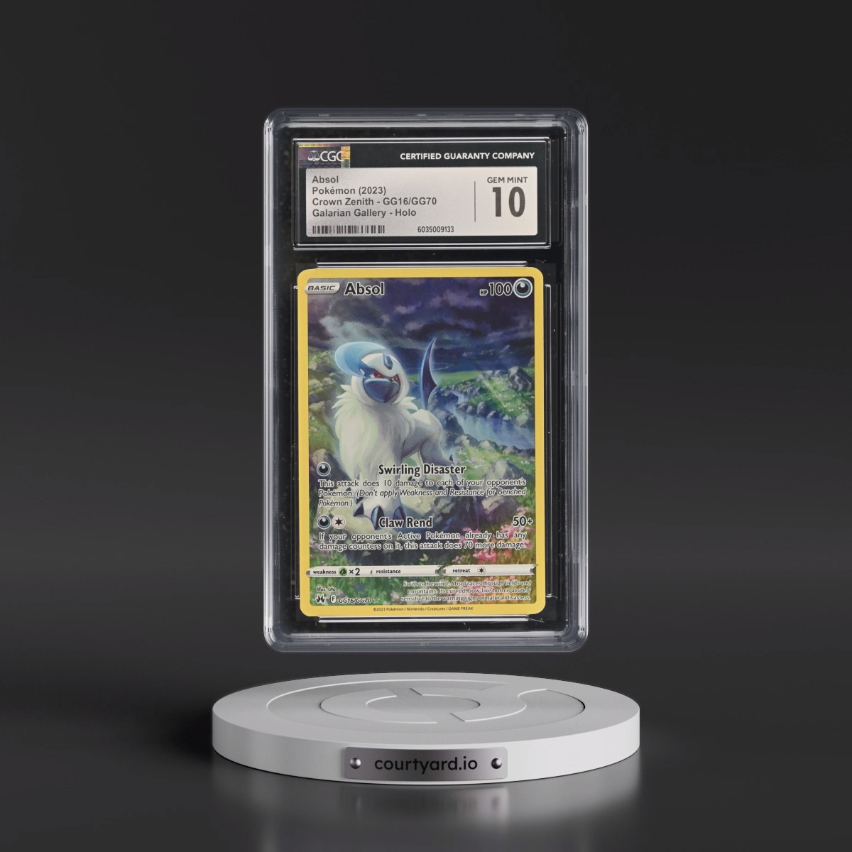2023 Crown Zenith #GG16/GG70 Absol - Galarian Gallery Holo (CGC 10 GEM MINT)