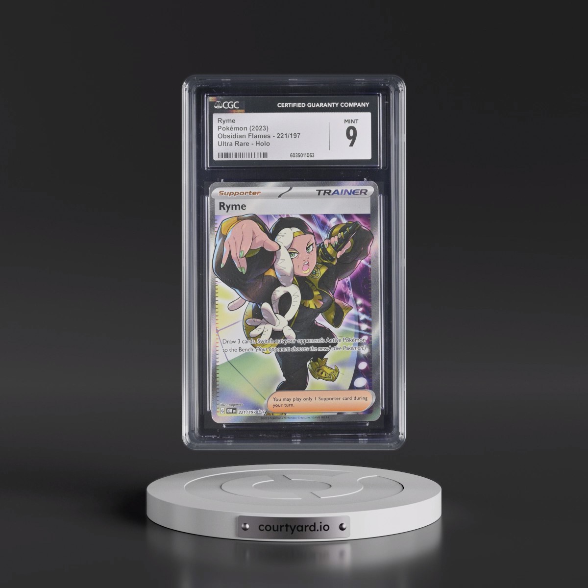 2023 Obsidian Flames - OBF EN #221/197 Ryme - Ultra Rare Holo (CGC 9 MINT)