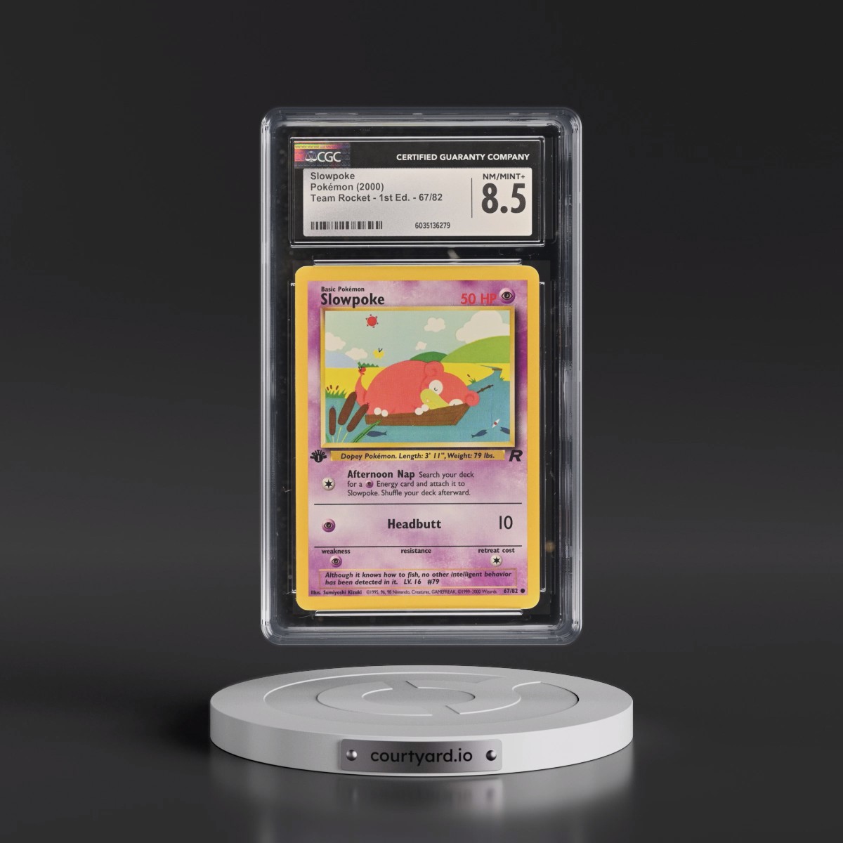 2000 Team Rocket #67/82 Slowpoke - 1st Edition 1st Edition (CGC 8.5 NM-MT+)