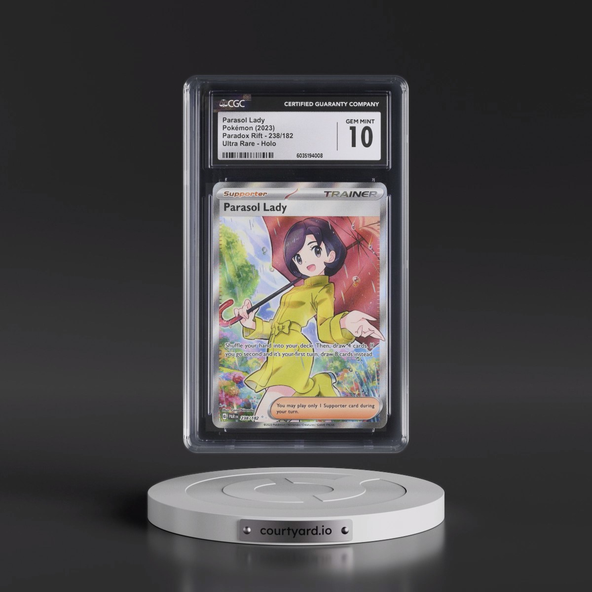 2023 Paradox Rift - PAR EN #238/182 Parasol Lady - Ultra Rare Holo (CGC 10 GEM MINT)