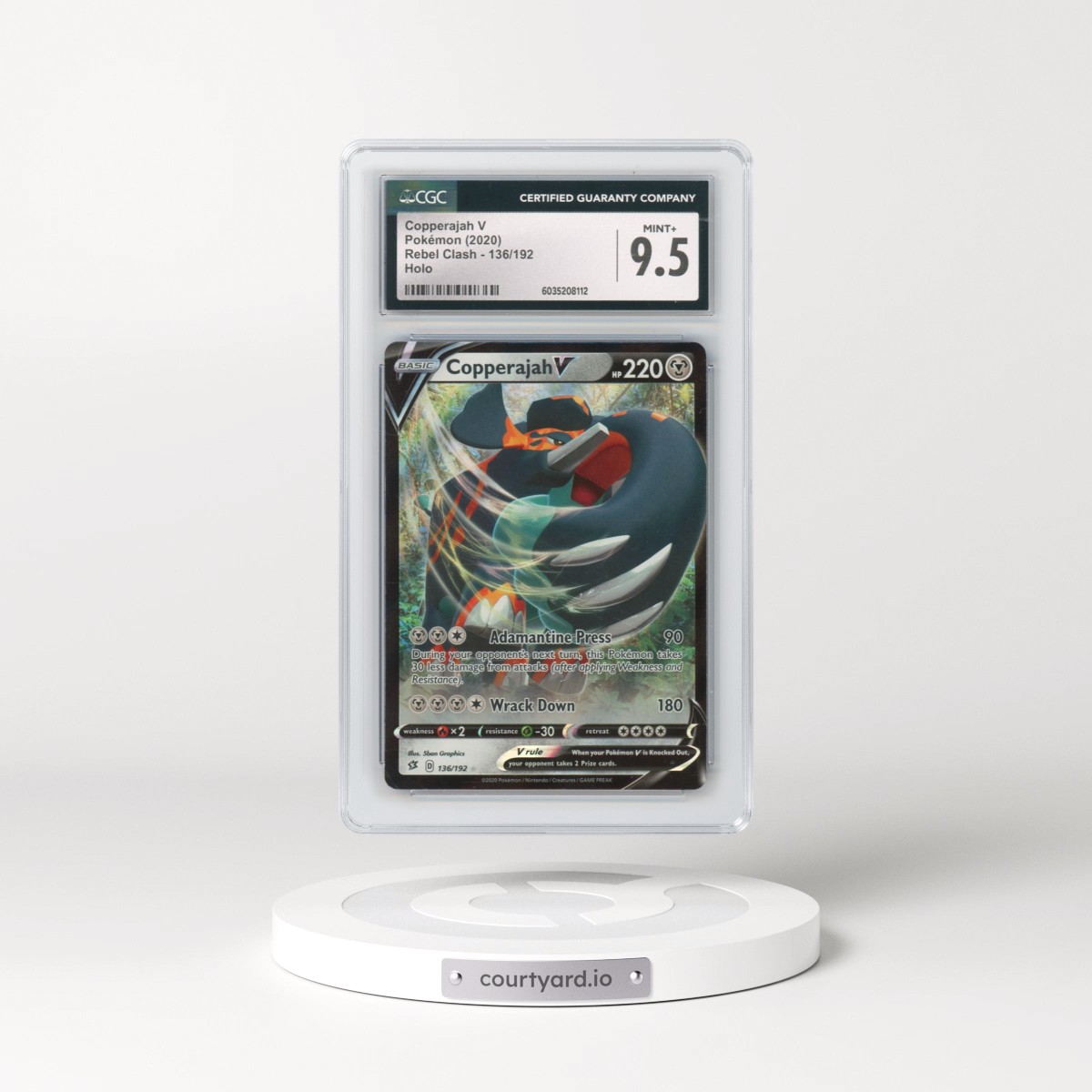 2020 Rebel Clash #136/192 Copperajah V - Holo (CGC 9.5 MINT+)