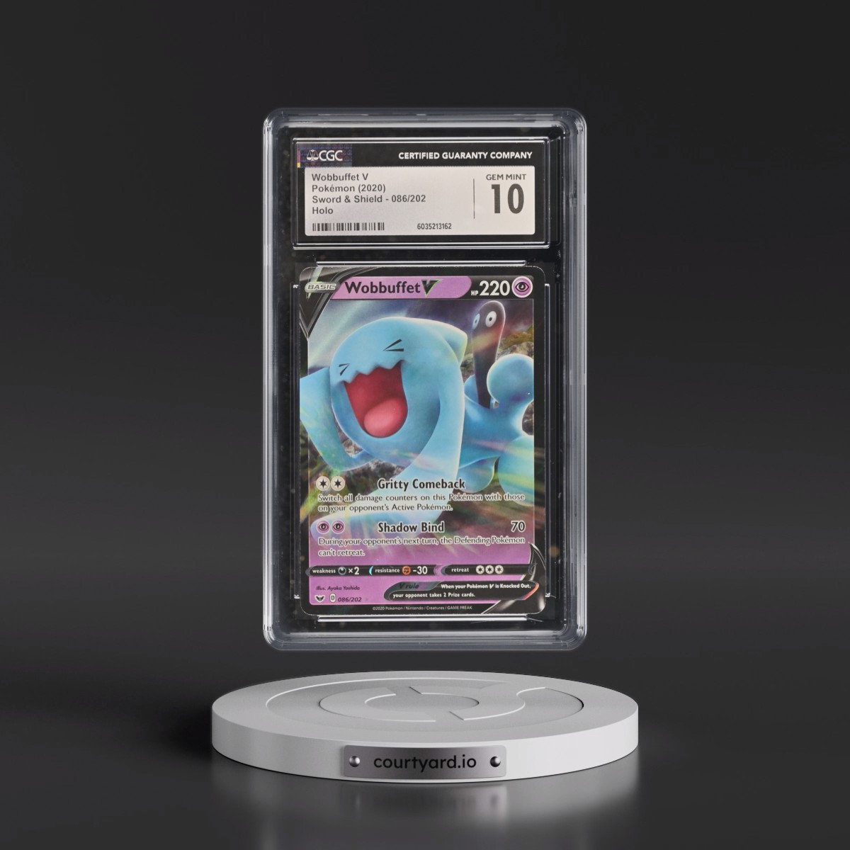 2020 Sword & Shield #086/202 Wobbuffet V - Holo (CGC 10 GEM MINT)