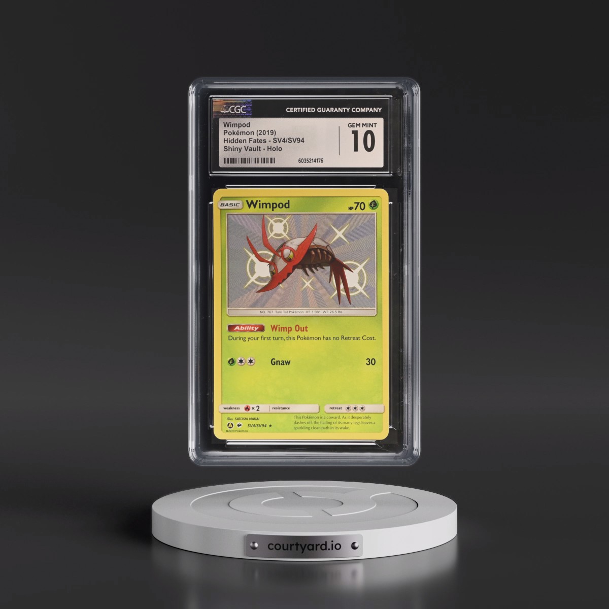 2019 Hidden Fates #SV4/SV94 Wimpod - Shiny Vault Holo (CGC 10 GEM MINT)