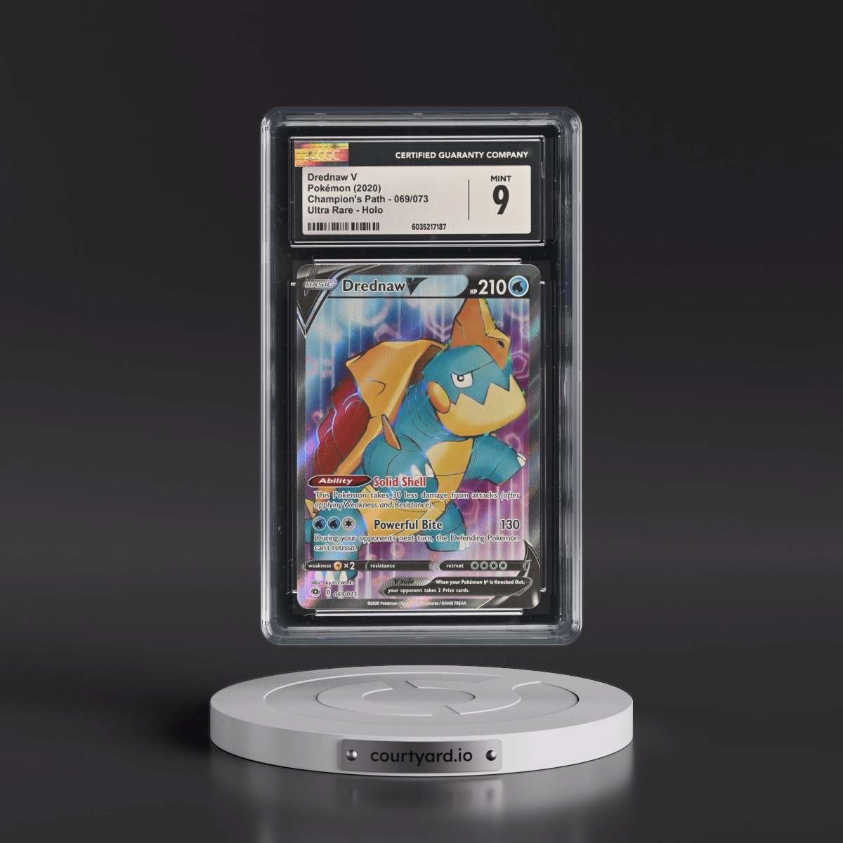 2020 Champion's Path #069/073 Drednaw V - Ultra Rare Holo (CGC 9 MINT)