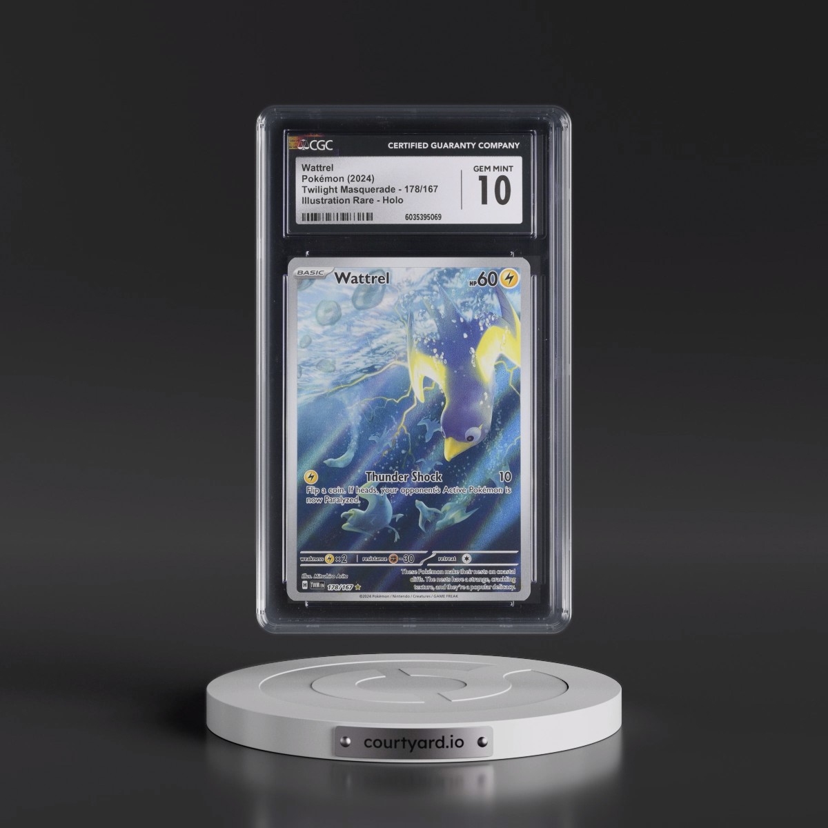 2024 Twilight Masquerade - TWM EN #178/167 Wattrel - Illustration Rare Holo (CGC 10 GEM MINT)