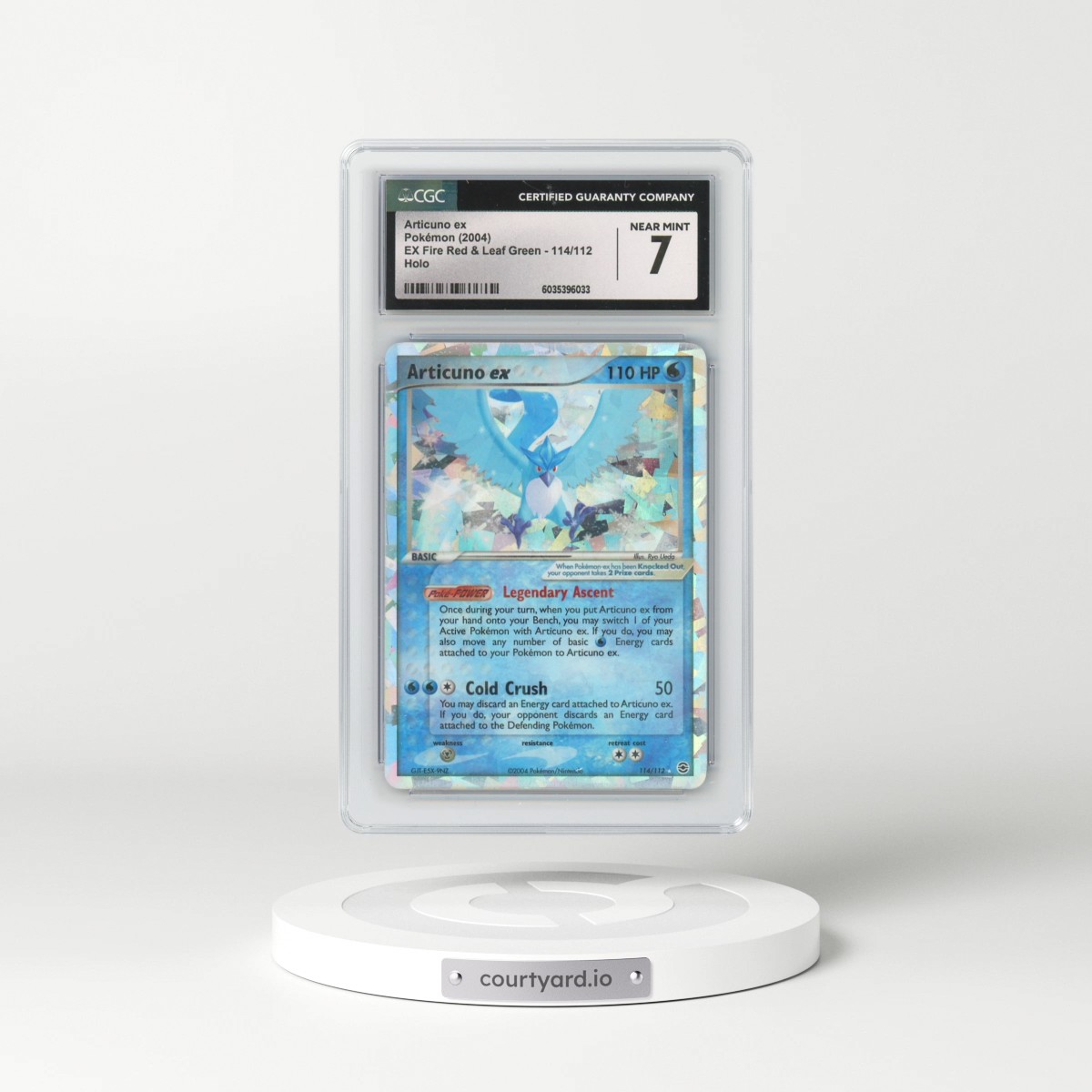 2004 EX Fire Red & Leaf Green #114/112 Articuno ex - Holo (CGC 7 NM)