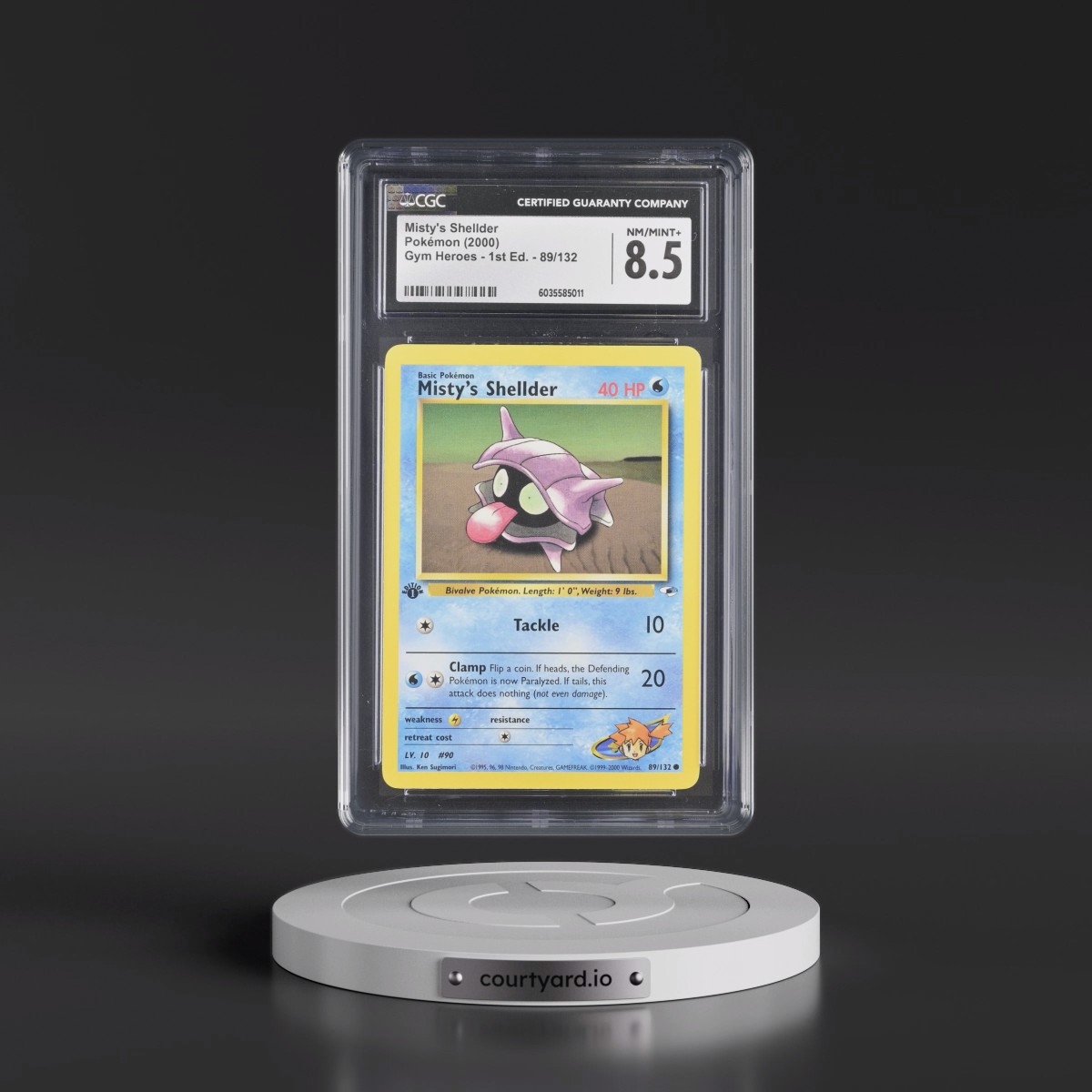 2000 Gym Heroes #89/132 Misty's Shellder - 1st Edition 1st Edition (CGC 8.5 NM-MT+)