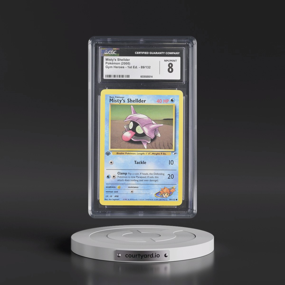 2000 Gym Heroes #89/132 Misty's Shellder - 1st Edition 1st Edition (CGC 8 NM-MT)