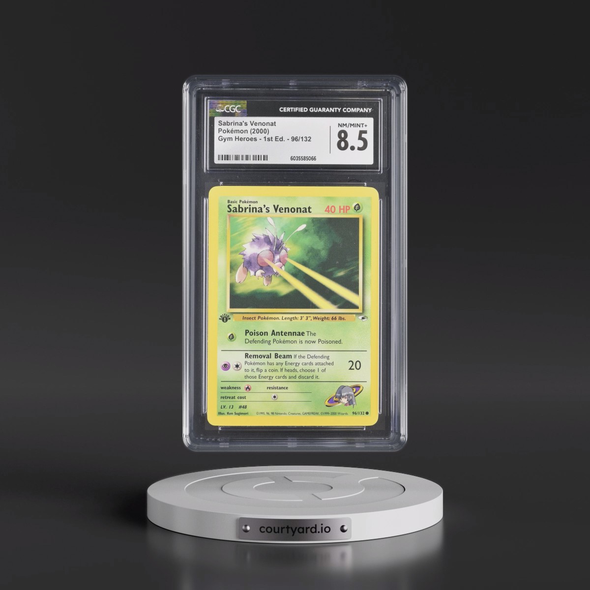 2000 Gym Heroes #96/132 Sabrina's Venonat - 1st Edition 1st Edition (CGC 8.5 NM-MT+)